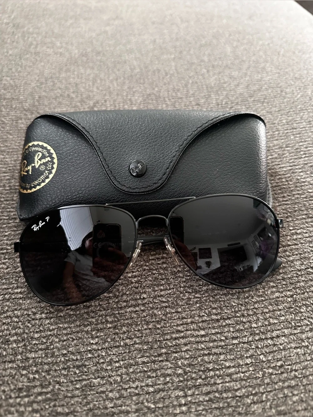 Ray-Ban 3549 Black Metal Sunglasses with Dark Lenses